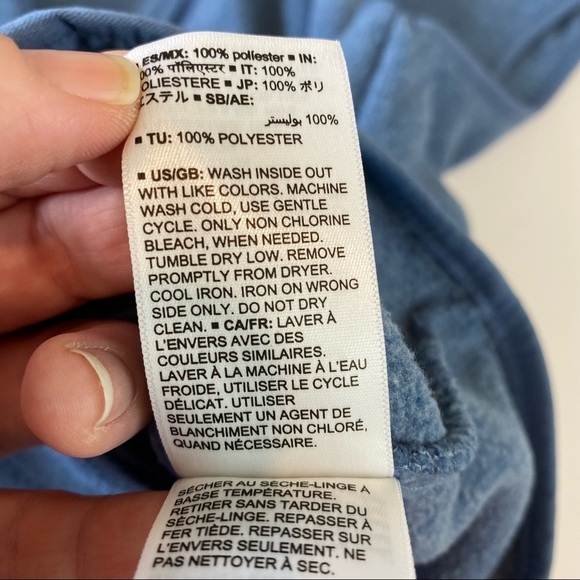 Amazon Essentials Fleece Vest Blue XL Full Zip Sleeveless High Collar Pockets - Picture 4 of 7